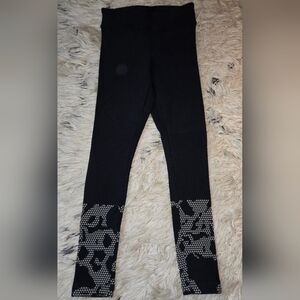 Black And Tan Koral Print Camo Leggings Size M